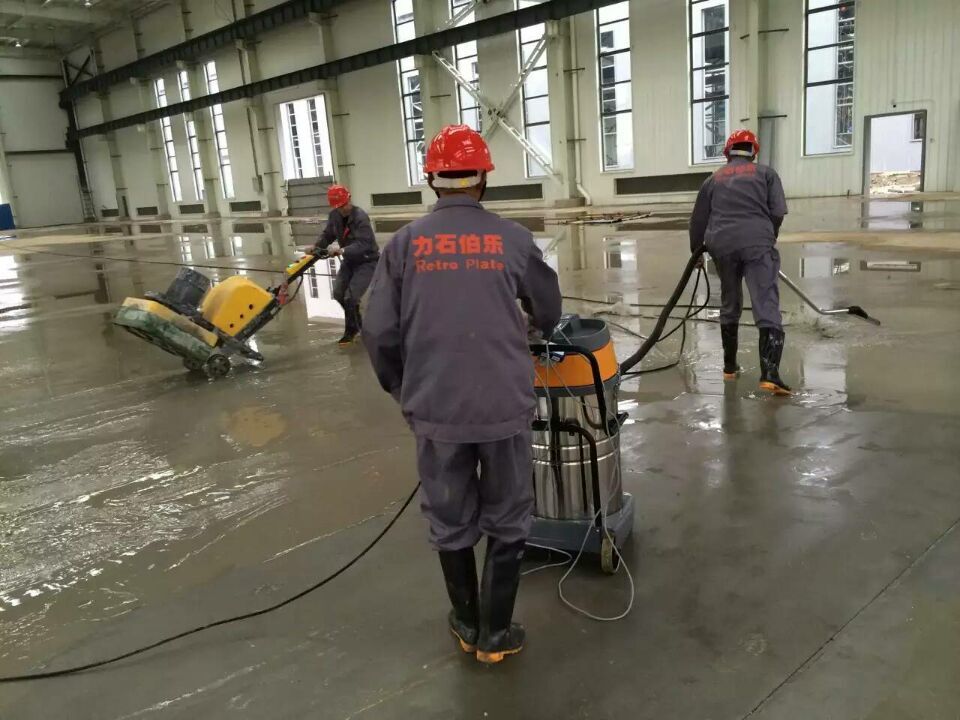 力石伯樂施工現場--輪胎機械車間地坪